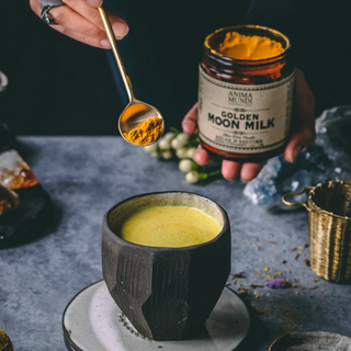golden moon milk with blue lotus vanilla