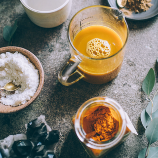 golden moon milk with blue lotus vanilla